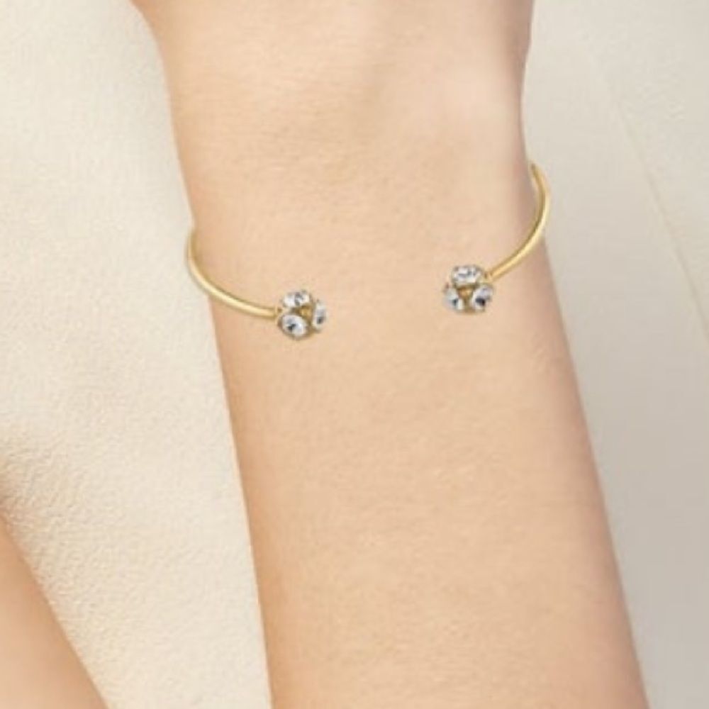 NWOT New Kate Spade Rose Gold Crystal Lady Marmalade Open Cuff Bracelet - Picture 3 of 9